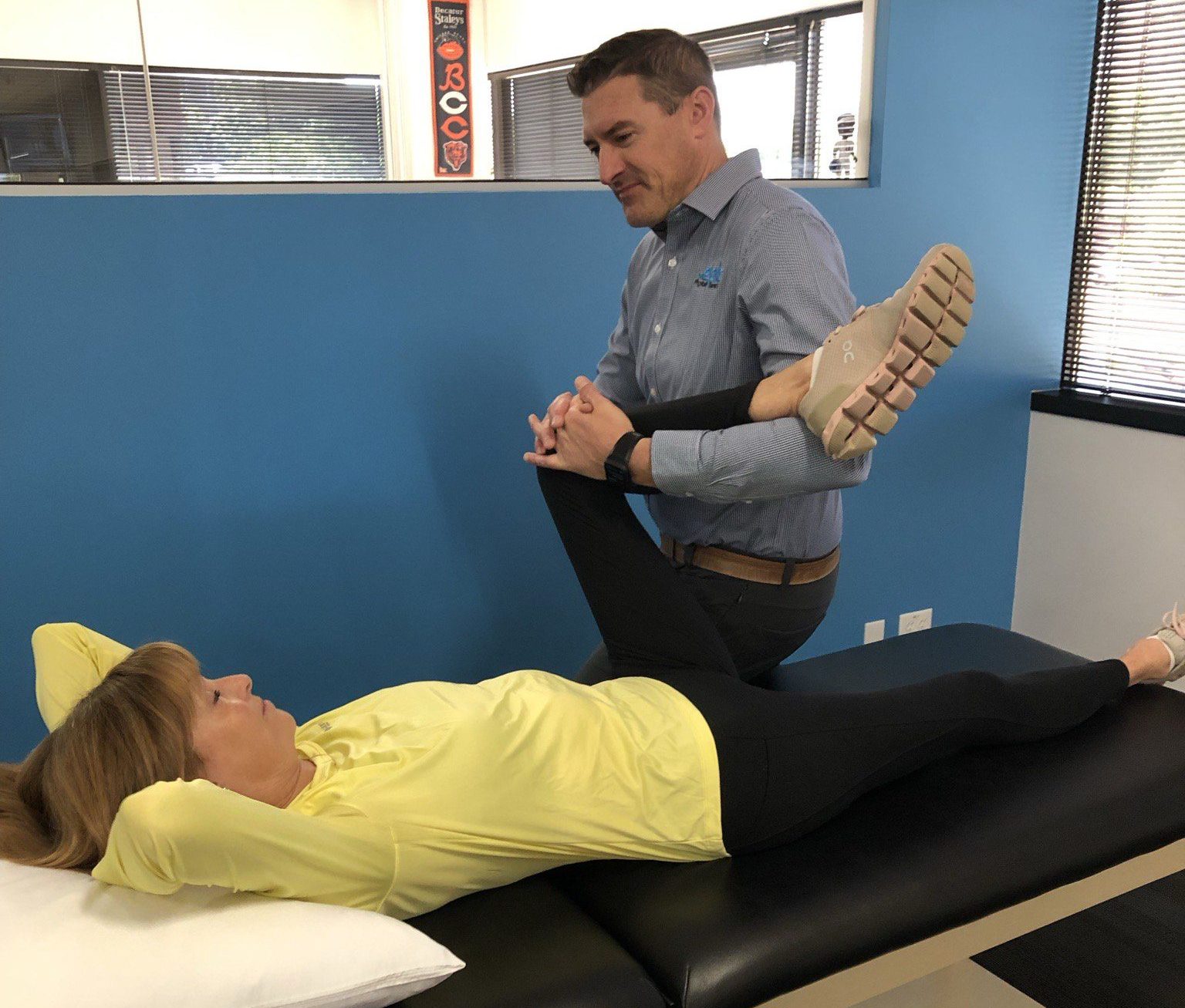 Treatment by physical therapist on hamstring