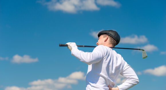 Golfer with back pain