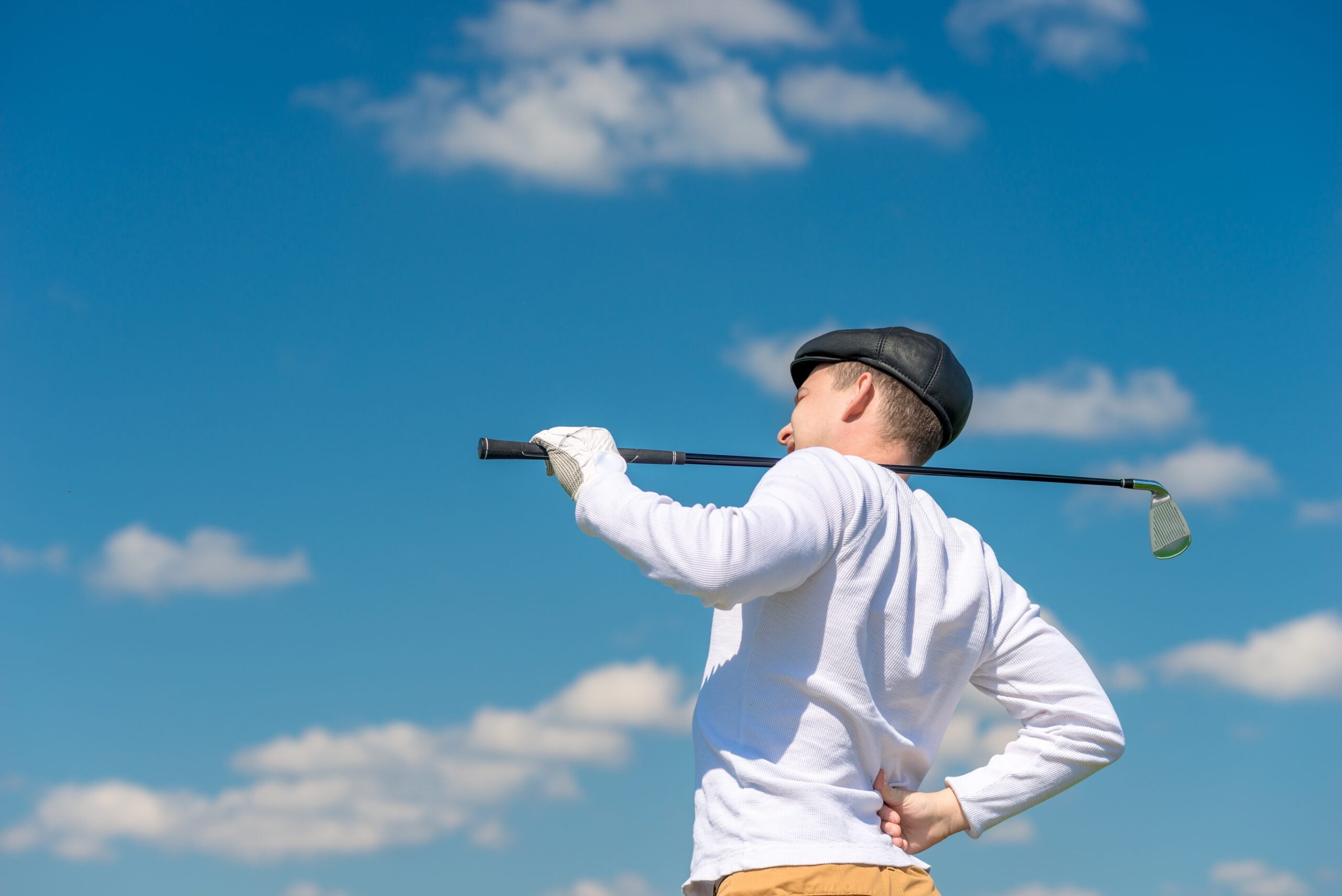 Golfer with back pain