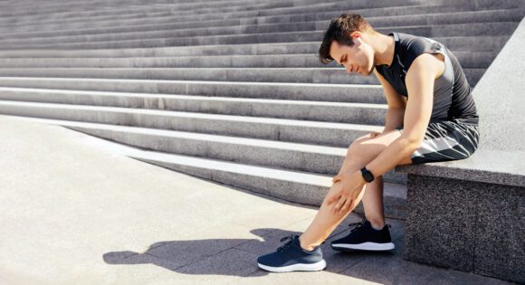 Leg injury after climbing stairs